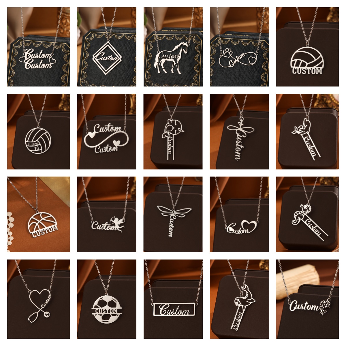 Name Necklace Custom - Collana con nome personalizzato personalizzato personalizzato