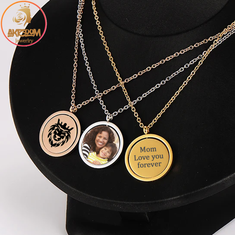 Name Necklace Custom - Collana rotonda con nome personalizzato, in