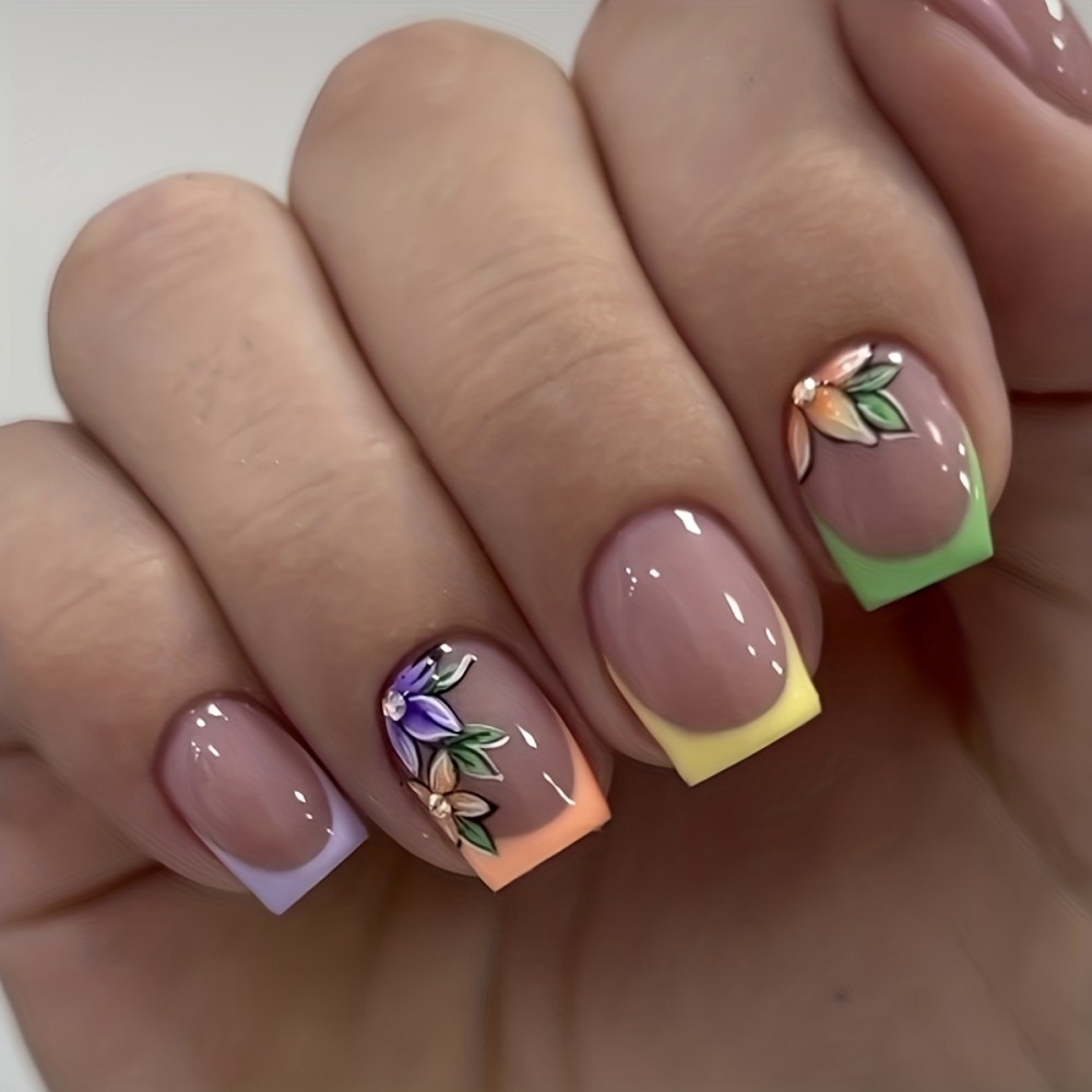 24 Pezzi Unghie Finte Rosa Flo - Pressed Flower Art recensione e prezzo