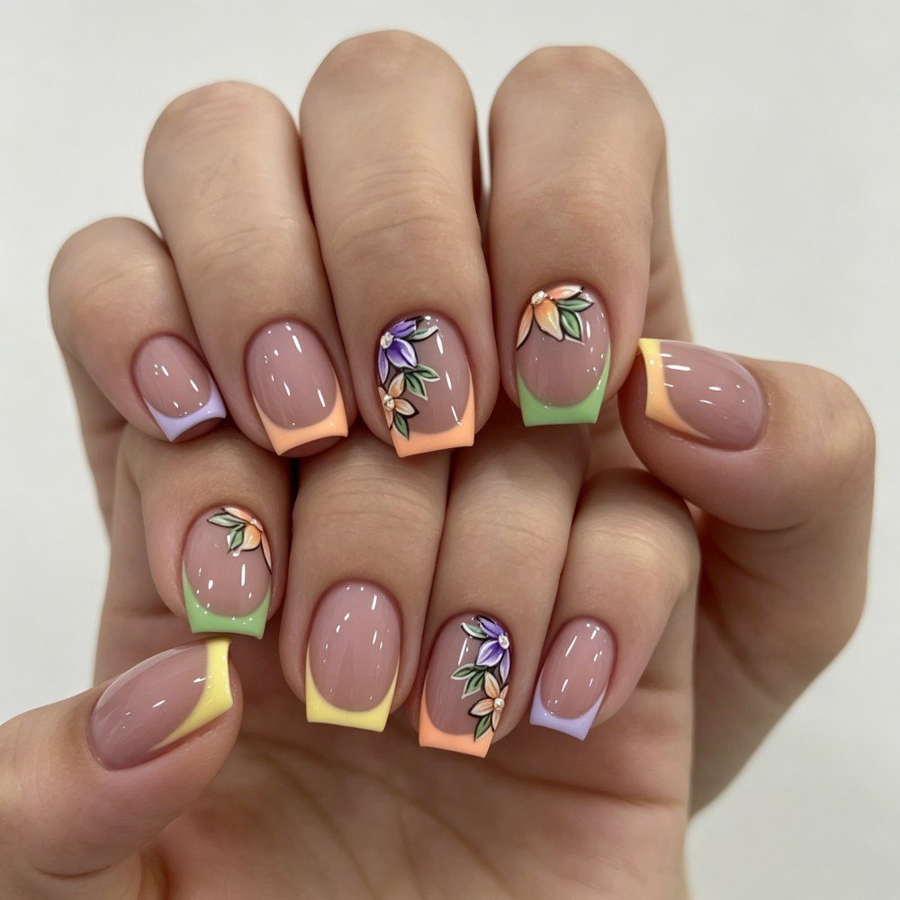 24 Pezzi Unghie Finte Rosa Flo - Pressed Flower Art recensione e prezzo